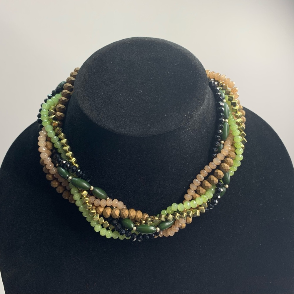 Multi-tier (6) Beaded Statement Necklace